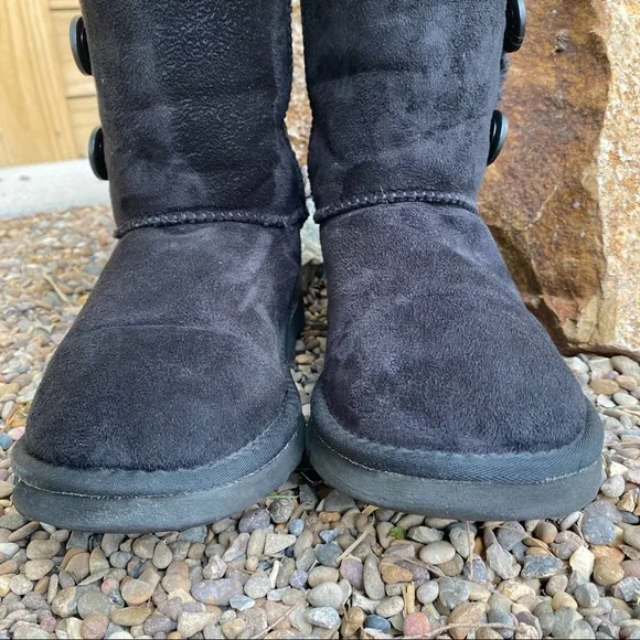 UGG Bailey Button Triplet II Boot Black Size 10 - Picture 5 of 11